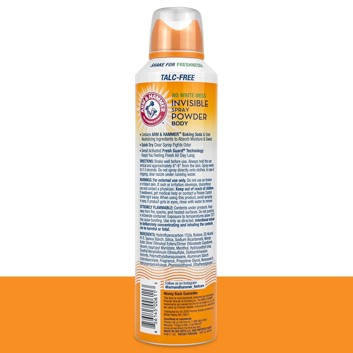 arm & hammer baking soda + fresh guard technology for odor neutralization