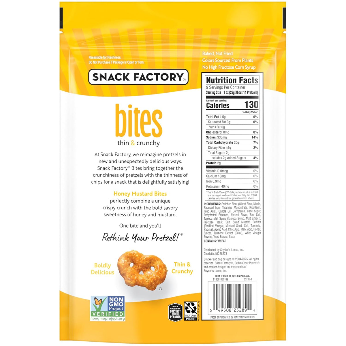 bite-sized pieces engineered for mess-free, one-handed snacking