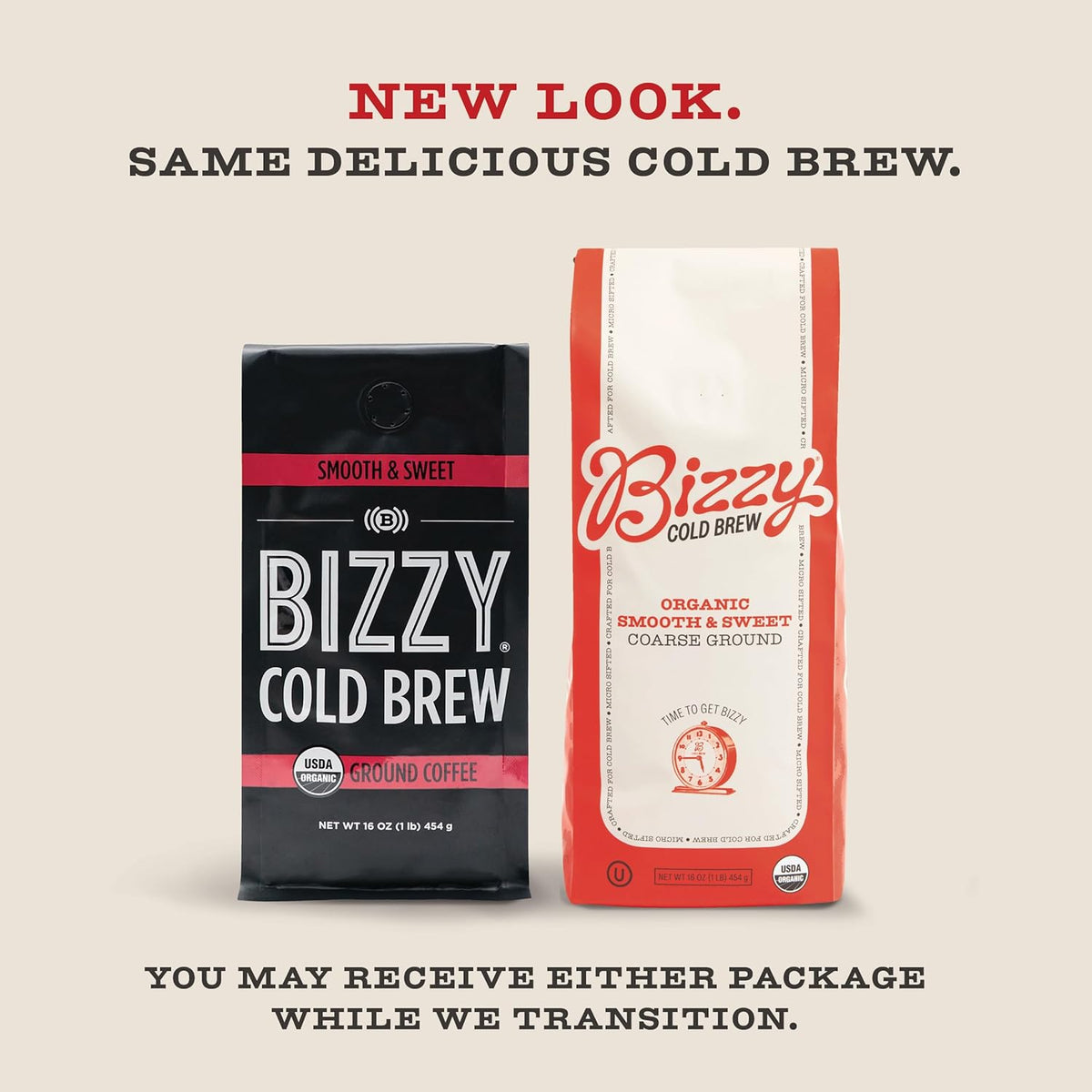 Bizzy Organic Cold Brew Coffee – Coarse Ground 32 oz Office Supply for Batch Brewing Through Busy Work Weeks