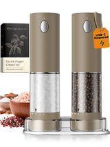 [Brand] Battery Salt and Pepper Shaker – Intentional Kitchen Tool Set, One-Touch Operation with Hidden LED