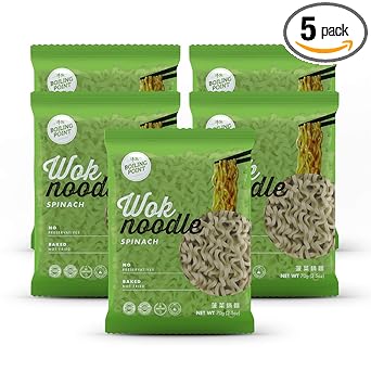 BOILING POINT Spinach and Original Wok Noodles – Nutrient-Conscious Base for Calming Home-Cooked Dinners
