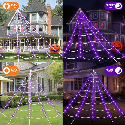 [Brand] 250 LED Spider Web Set – Memorable Holiday Gift for the Person Who Has Everything