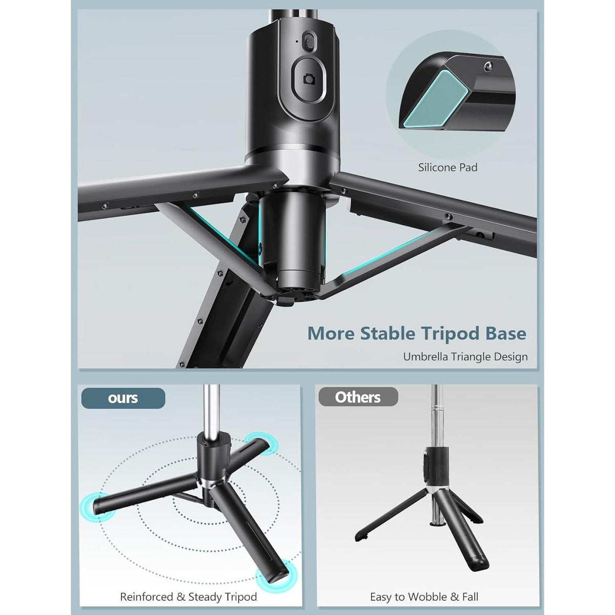 [Brand] All-in-One Phone Tripod for Patio, Camping and Outdoor Dining – Featherlight 0.47 lb Carry-On Companion