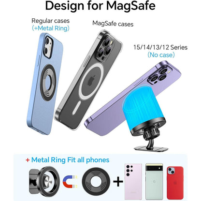[Brand] MagSafe Car Mount - Hands-Free Phone Holder for Safer Driving, 20 Strong Magnets with VHB Dashboard Base
