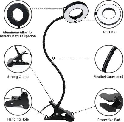 [Brand Name] Minimalist Desk Lamp – Clean Line Clip On Light for Uncluttered Workspaces, Matte Black LED