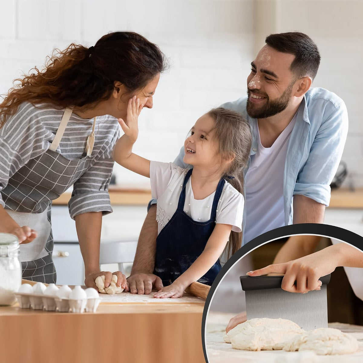 [Brand Name] Stainless Steel Bench Knife – Designer-Inspired Bakeware Accent for Open Shelving Displays