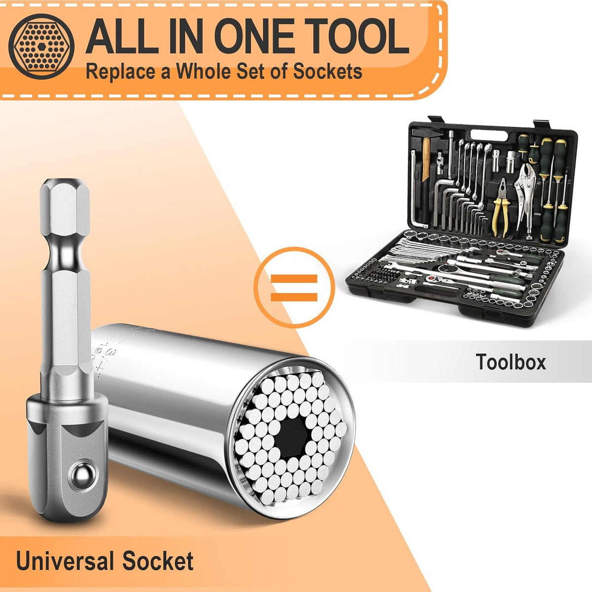[Brand Name] Universal Grip Socket - Effortless One Handed Fastener Tool, Restraint Focused Design for Minimalist Toolkits