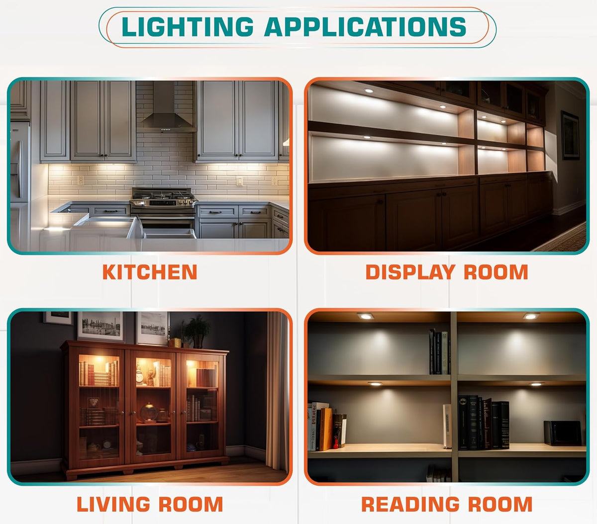 Brilliant Evolution LED Puck Light – Effortless Studio Apartment Task Light, No-Hardware Setup, 2-Pack
