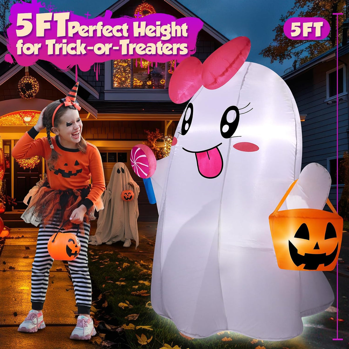 built-in bright white led lights creating full-body glow effect