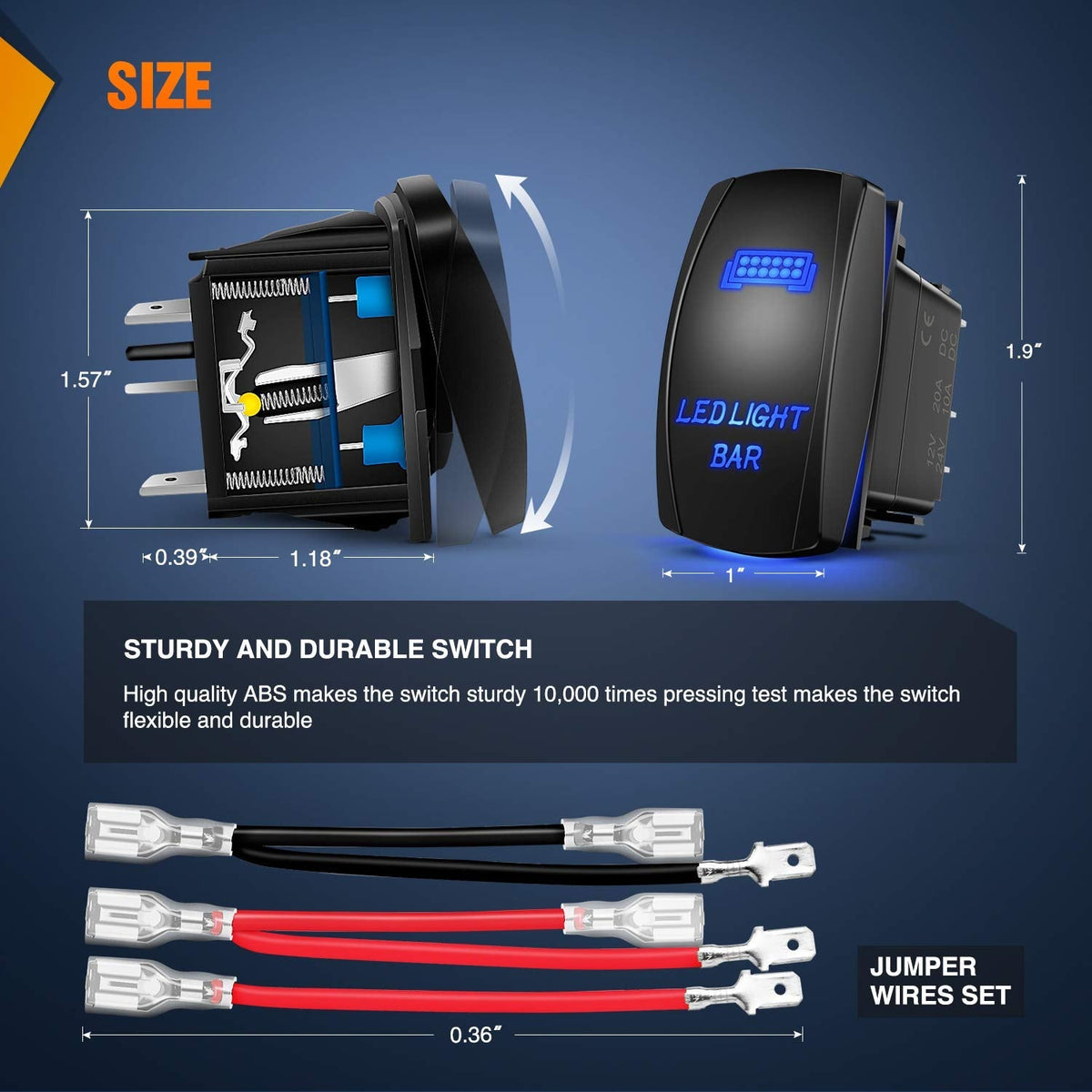 built-in dual premium leds that backlight the laser-etched pattern when powered on