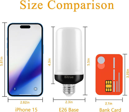 built-in gravity sensor that reorients the flame effect based on bulb installation angle
