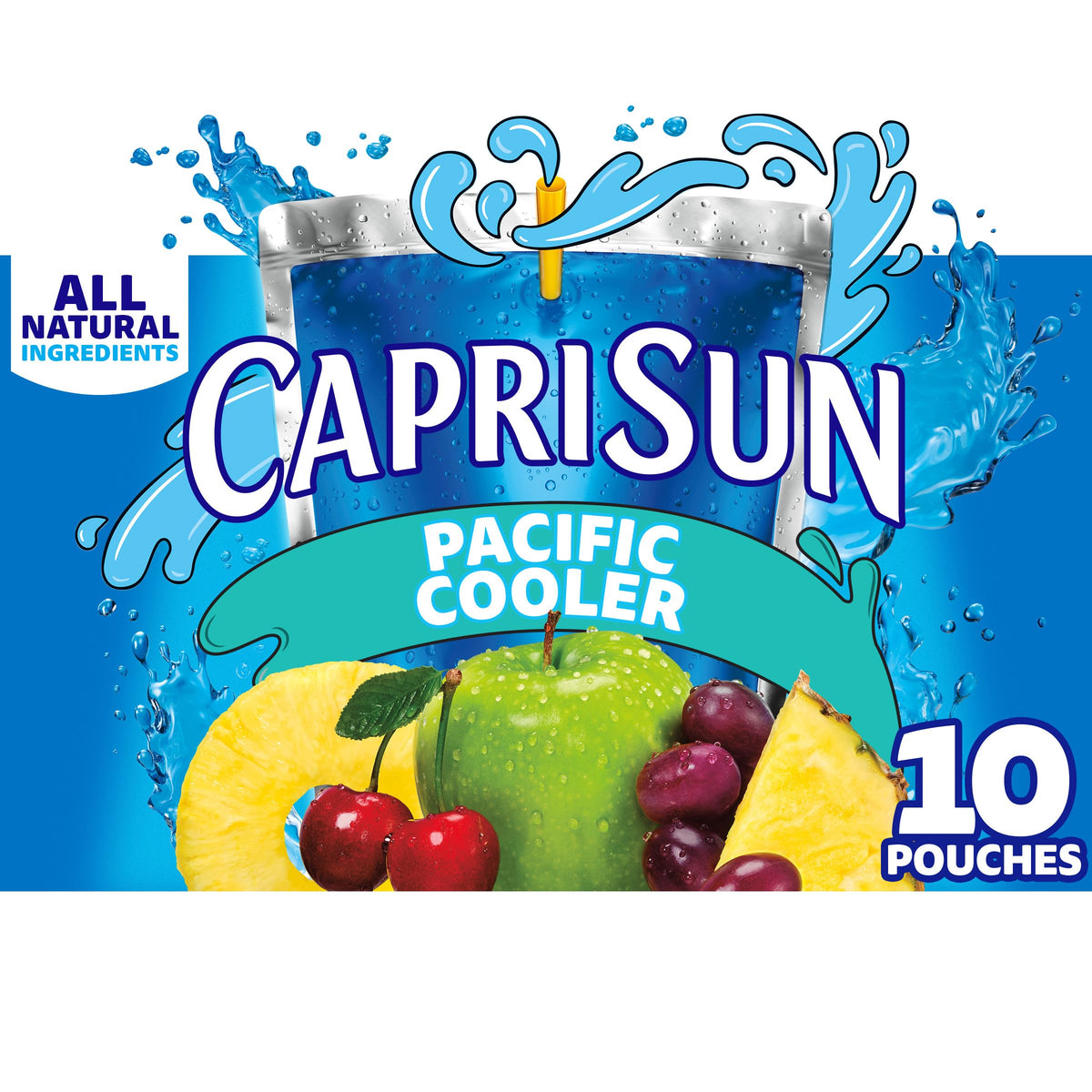 Capri Sun Pacific Cooler All-Natural Juice Blend, 30 ct Box, Monk Fruit Sweetened Low-Sugar Drink for Health-Conscious Families and Lunch Planning