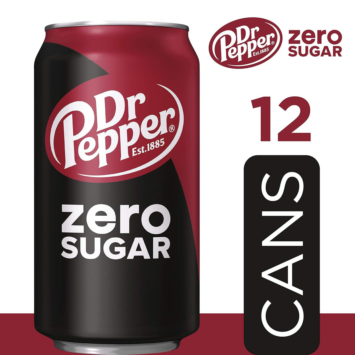 Dr Pepper Zero Sugar Soda – Crowd-Pleasing Hostess Gift for Housewarmings and Holiday Gatherings, 12 fl oz, Pack of 12