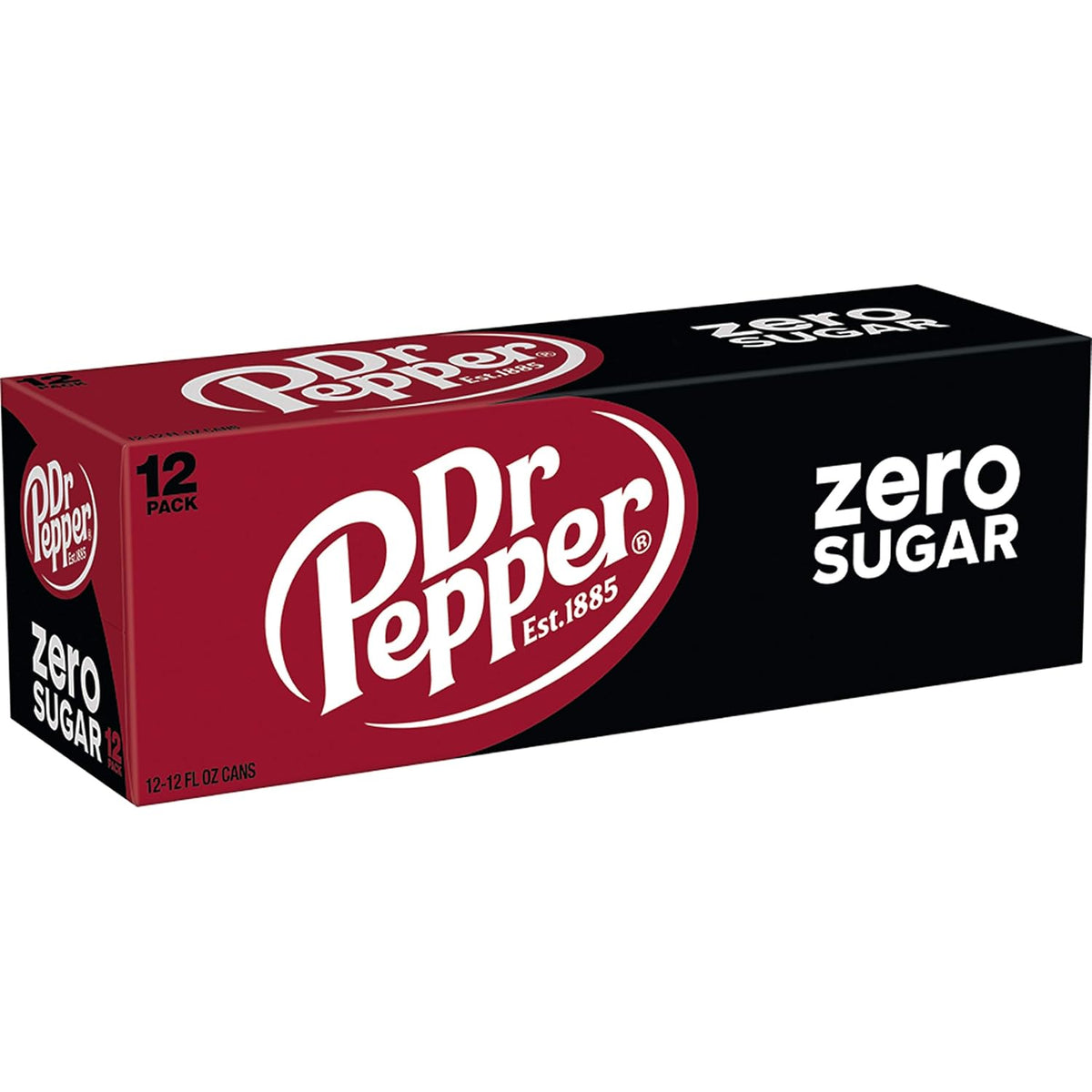 Dr Pepper Zero Sugar Soda – Crowd-Pleasing Hostess Gift for Housewarmings and Holiday Gatherings, 12 fl oz, Pack of 12