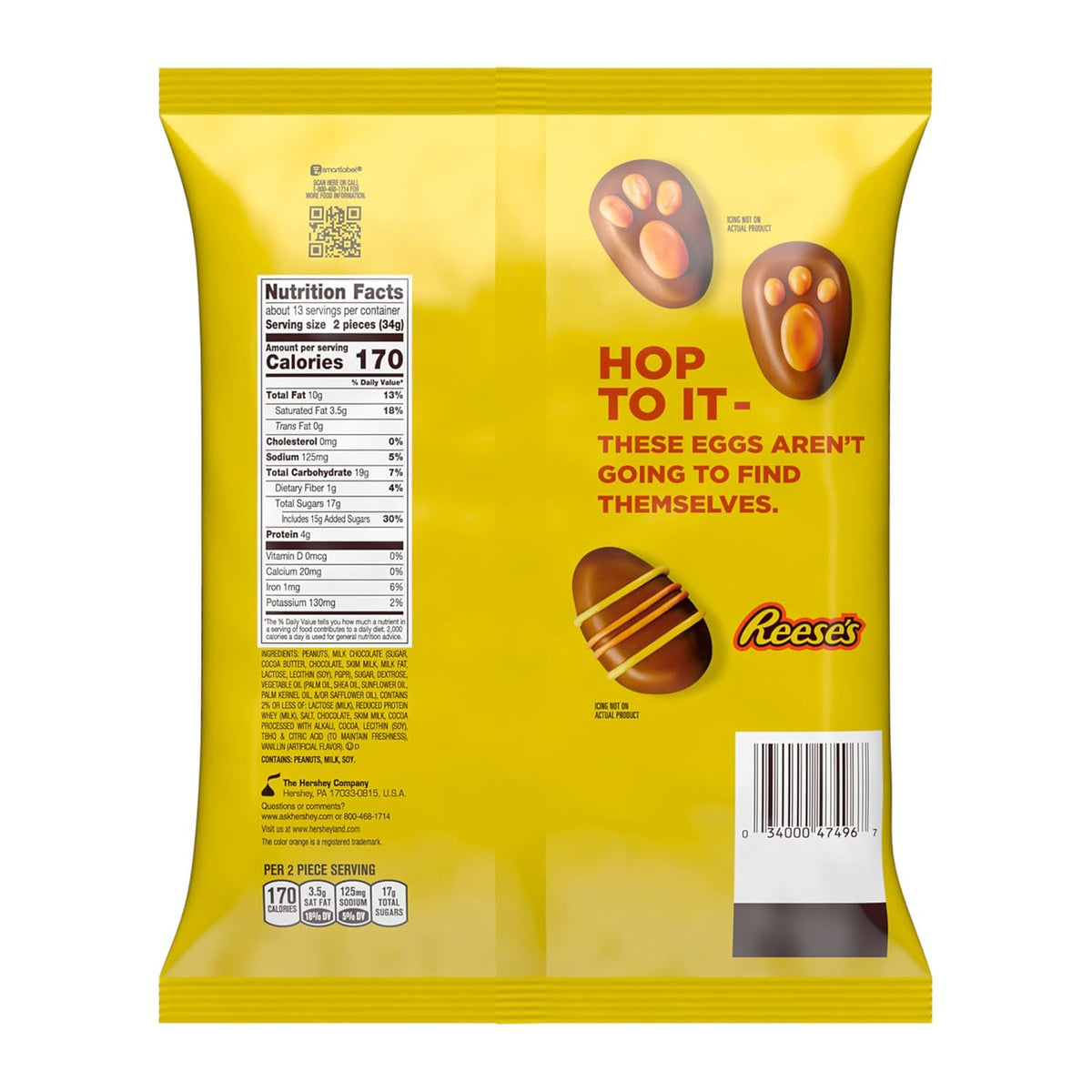 egg-shaped milk chocolate shells filled with creamy reese's peanut butter