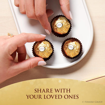 Ferrero Rocher Hazelnut Confections – Parent-Approved Easter Basket Addition, Pre-Wrapped 3-Count Box