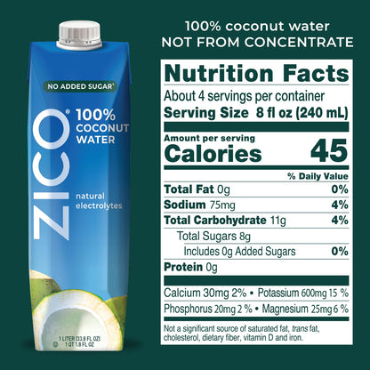 five naturally occurring electrolytes including high potassium (equivalent to a banana per bottle)