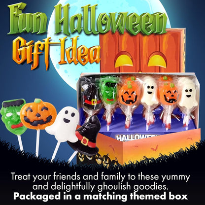 Fusion Select Spooky Lollipops – Sealed Freshness for Outdoor Trick or Treat Distribution on Porches, Patios & Walkways