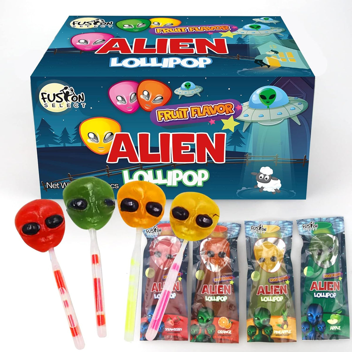 Fusion Select Spooky Lollipops – Sealed Freshness for Outdoor Trick or Treat Distribution on Porches, Patios & Walkways
