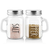 ZOSUJO Glass Salt and Pepper Shakers Set – Minimalist Kitchen Counter Accessory, Clean and Simple Design