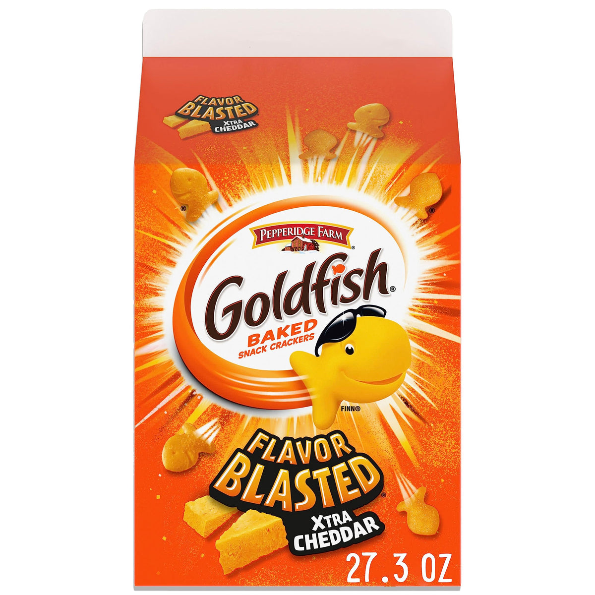 Goldfish Cheddar Cheese Crackers – Baked Cheese Cracker for Balanced Lunches, Salad Toppers, and Guilt-Free Crunch, 27.3 oz