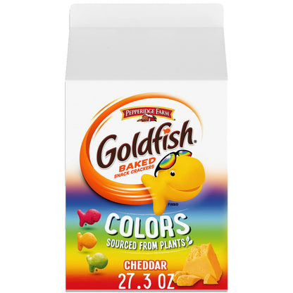 Goldfish Cheddar Cheese Crackers – Baked Cheese Cracker for Balanced Lunches, Salad Toppers, and Guilt-Free Crunch, 27.3 oz