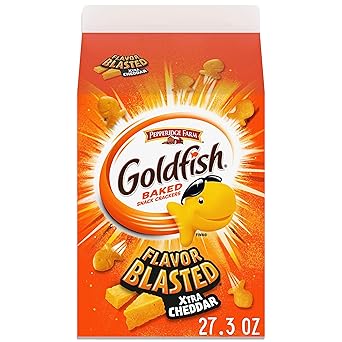 Goldfish Cheddar Cheese Crackers – Baked Cheese Cracker for Balanced Lunches, Salad Toppers, and Guilt-Free Crunch, 27.3 oz