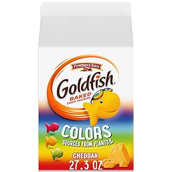 Goldfish Cheddar Cheese Crackers – Baked Cheese Cracker for Balanced Lunches, Salad Toppers, and Guilt-Free Crunch, 27.3 oz