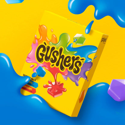 Gushers Strawberry and Tropical Fruit Snacks for Kids Lunch Boxes – Gluten Free, 12 Single-Serve Pouches