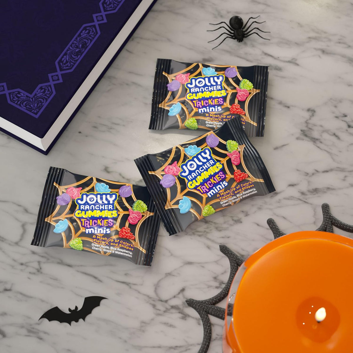 halloween-themed jolly rancher branding and gummy shapes designed for seasonal display