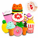 YOYI Slow Rising Squishy Toys, Jumbo Food Squishies Set - Non-Toxic PU Squeeze Toys Safe for Playroom, Nursery, and Kids' Bedroom Birthday Party Favors