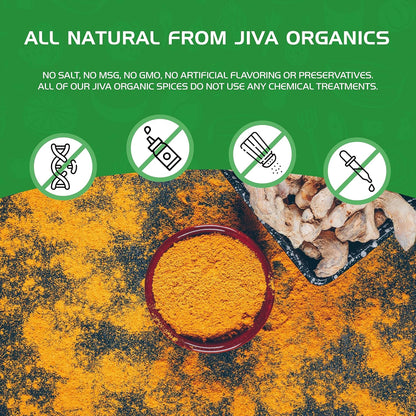 Jiva Organics Lab-Tested Turmeric Powder 16oz – Valentine's Day Gift for Her Health and Cooking Routine