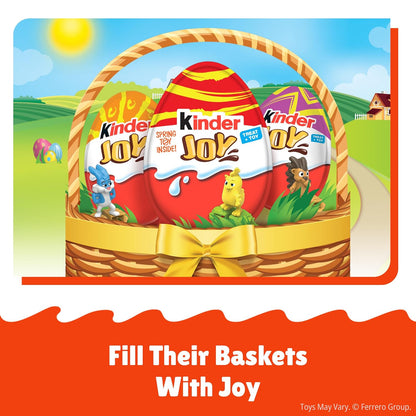 Kinder Joy Individually Wrapped Surprise Eggs – Gift Basket Addition and Holiday Exchange Treat, 10.5 oz