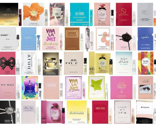 lot of 12 assorted name-brand designer fragrance sample vials