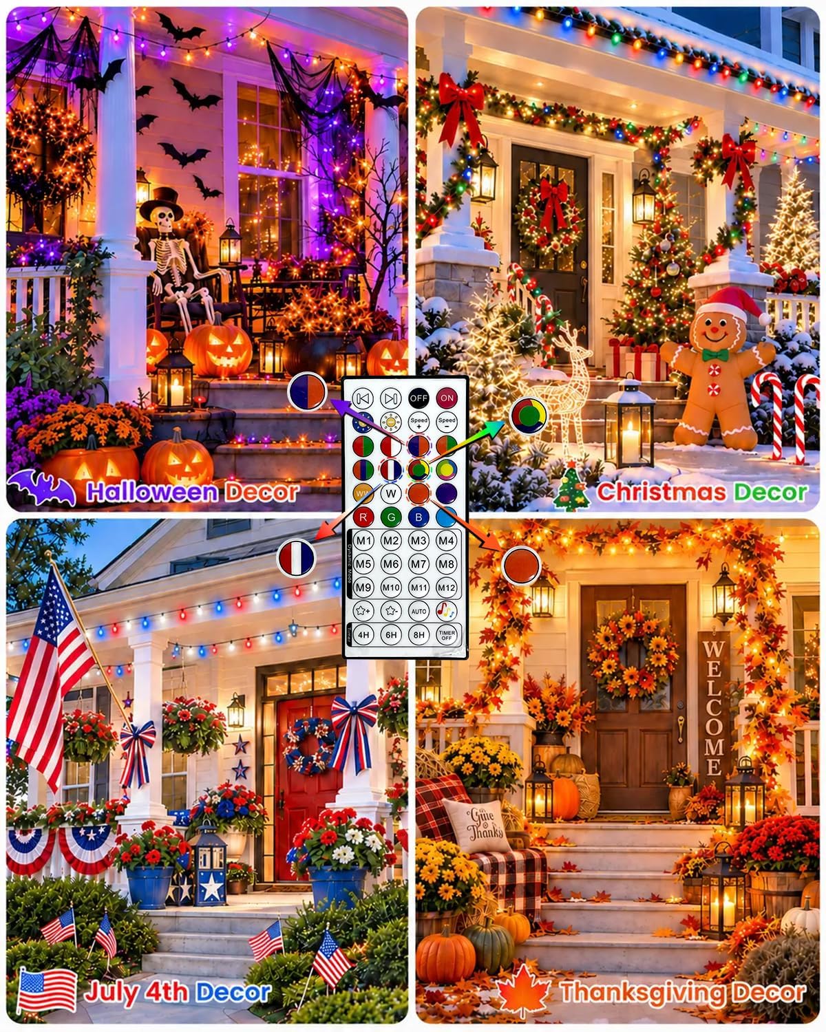 Lumicharm Holiday String Lights – Christmas and Valentine's Day Gift for Her with 40 Scene Modes and Customizable Color Themes