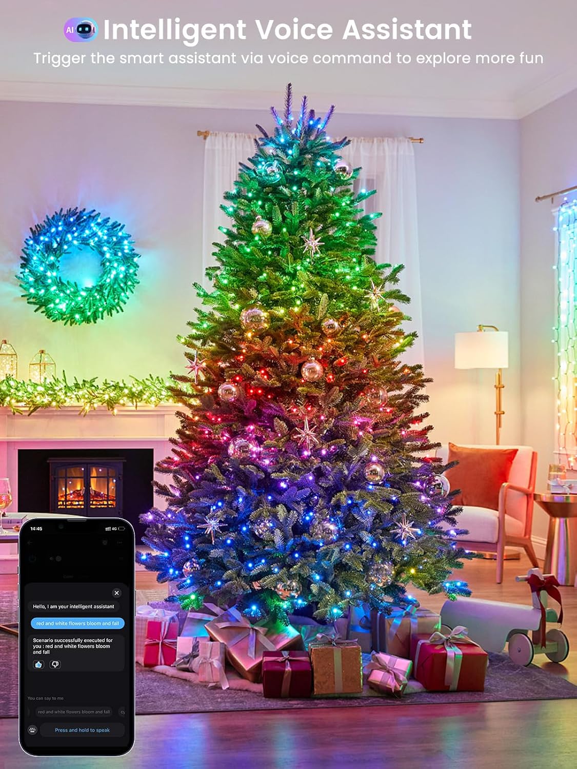 Lumify Home 300 LED Weatherproof Smart String Lights for Fence, Roofline and Outdoor Event Lighting