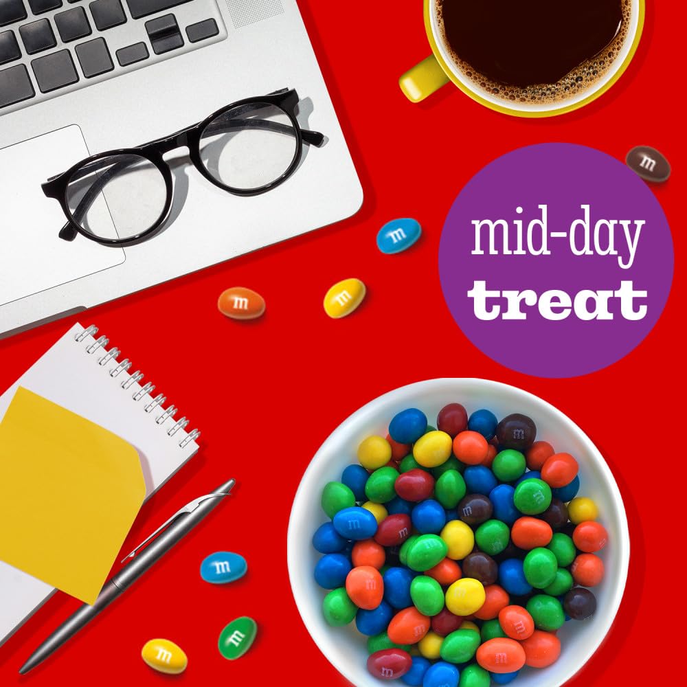 M&M'S Peanut Milk Chocolate Candy 38 oz – Office Break Room Snack Stock for Coworker Sharing