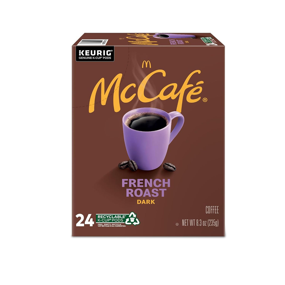 McCafe French Roast K-Cup Pods for Self-Care Kitchen Pause, Single-Serve Bold Dark Roast Coffee for Daily Wind-Down