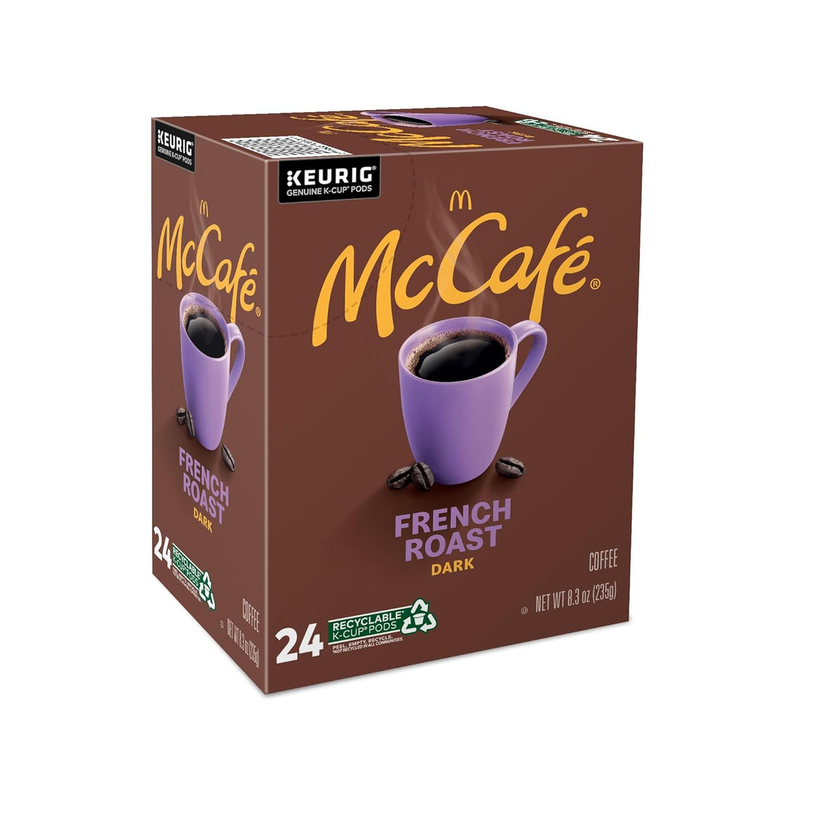 McCafe French Roast K-Cup Pods for Self-Care Kitchen Pause, Single-Serve Bold Dark Roast Coffee for Daily Wind-Down
