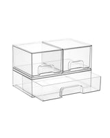 Vtopmart Stackable Clear Organizer Bins – Understated Drawer Set for Intentional Pantry and Minimalist Bathroom Storage