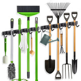 ZONGOOL Wall Mount Tool Holder 4 Racks 5 Hooks – Sleek Home Decor Accent for Polished Utility Spaces