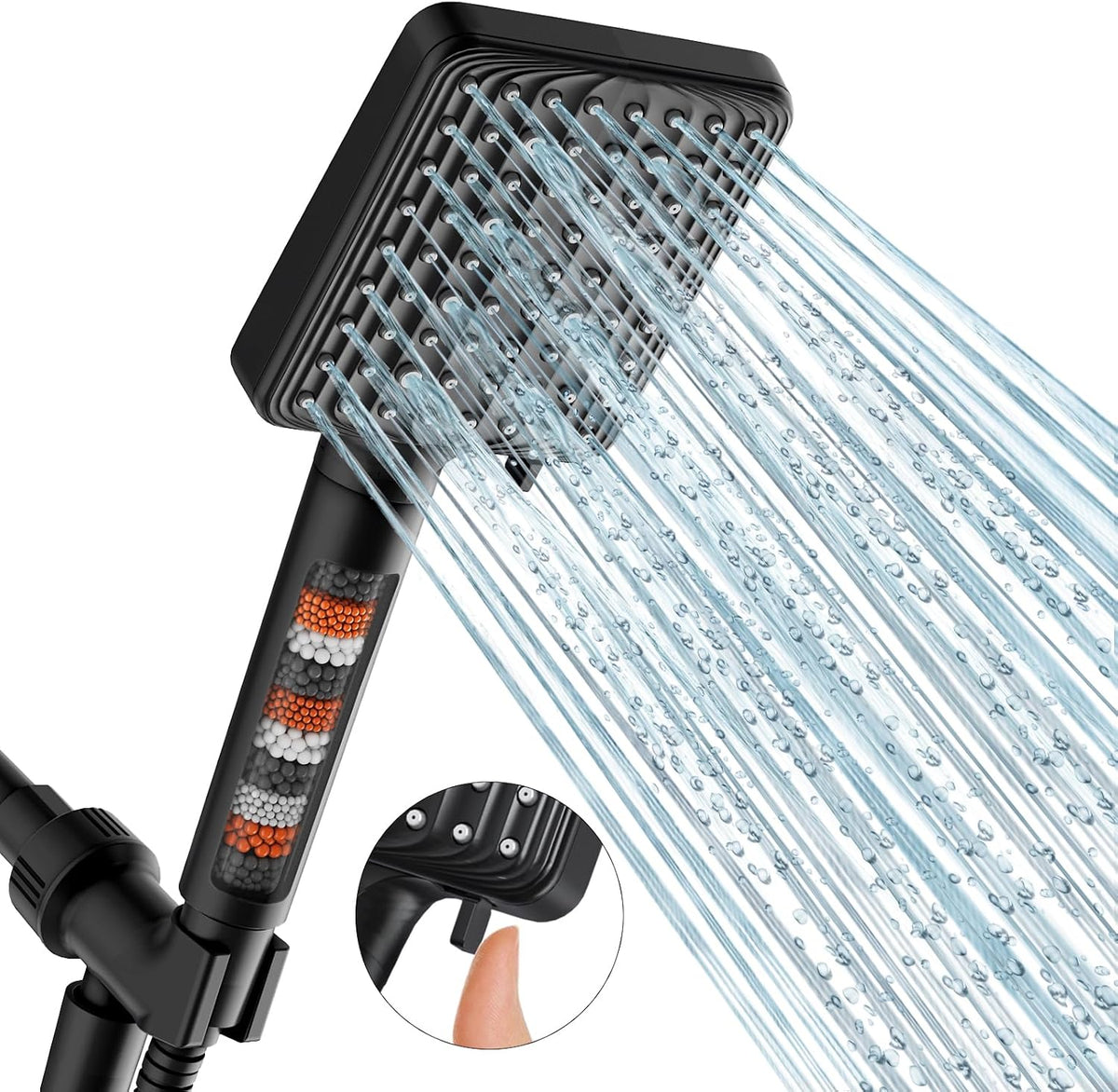 multi-stage filtration cartridge with mineral stone beads pre-installed