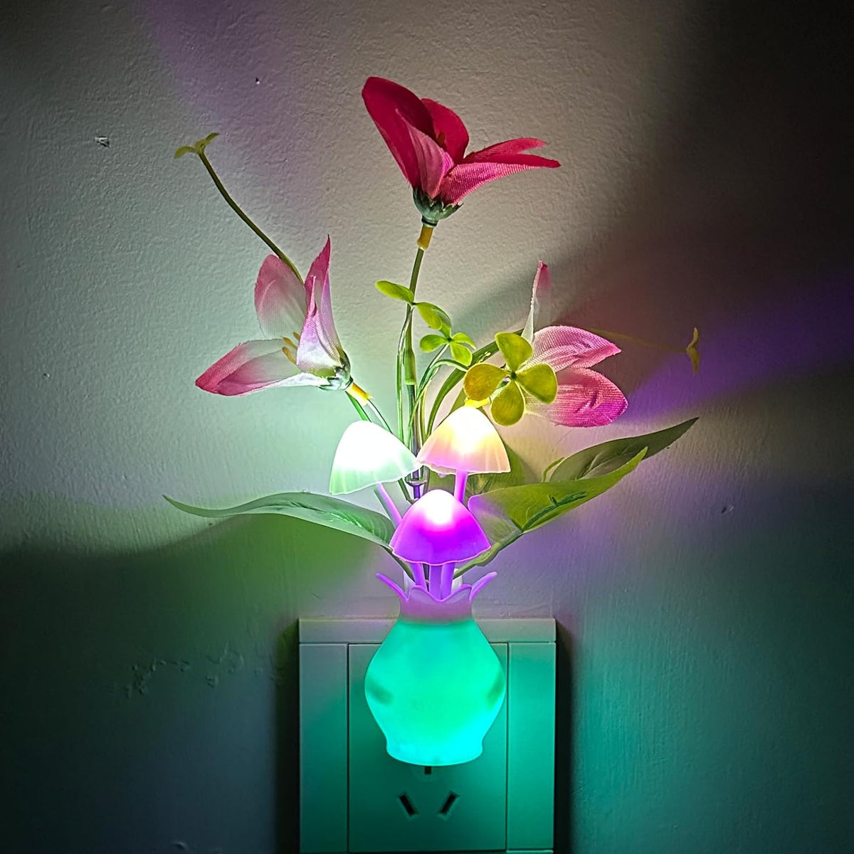 MushroomBloom Kids Night Light Mushroom Design – Cool to Touch RGB Lamp for Bedroom and Nursery