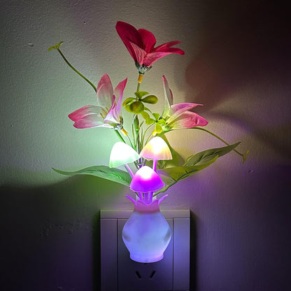 MushroomBloom Kids Night Light Mushroom Design – Cool to Touch RGB Lamp for Bedroom and Nursery