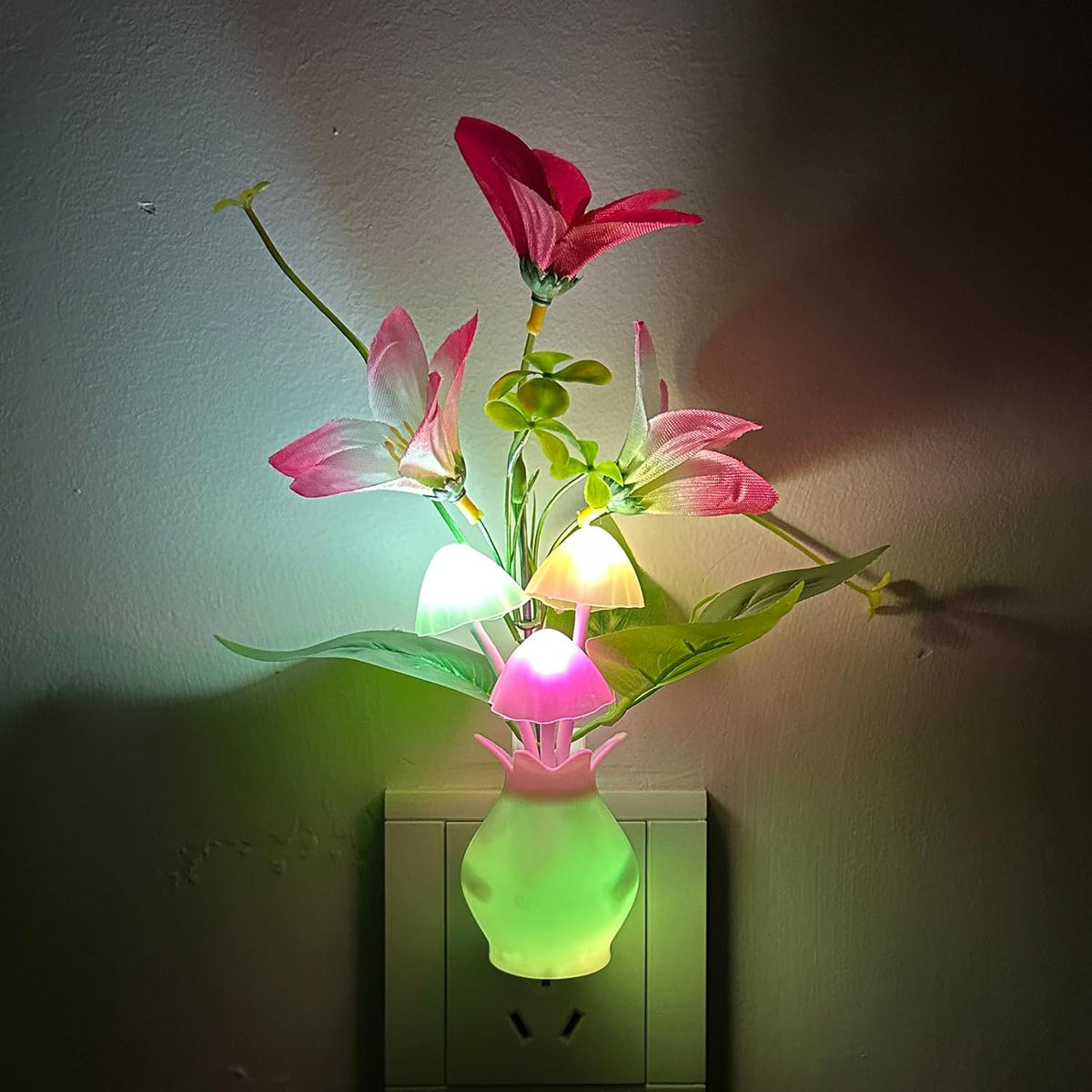 MushroomBloom Kids Night Light Mushroom Design – Cool to Touch RGB Lamp for Bedroom and Nursery