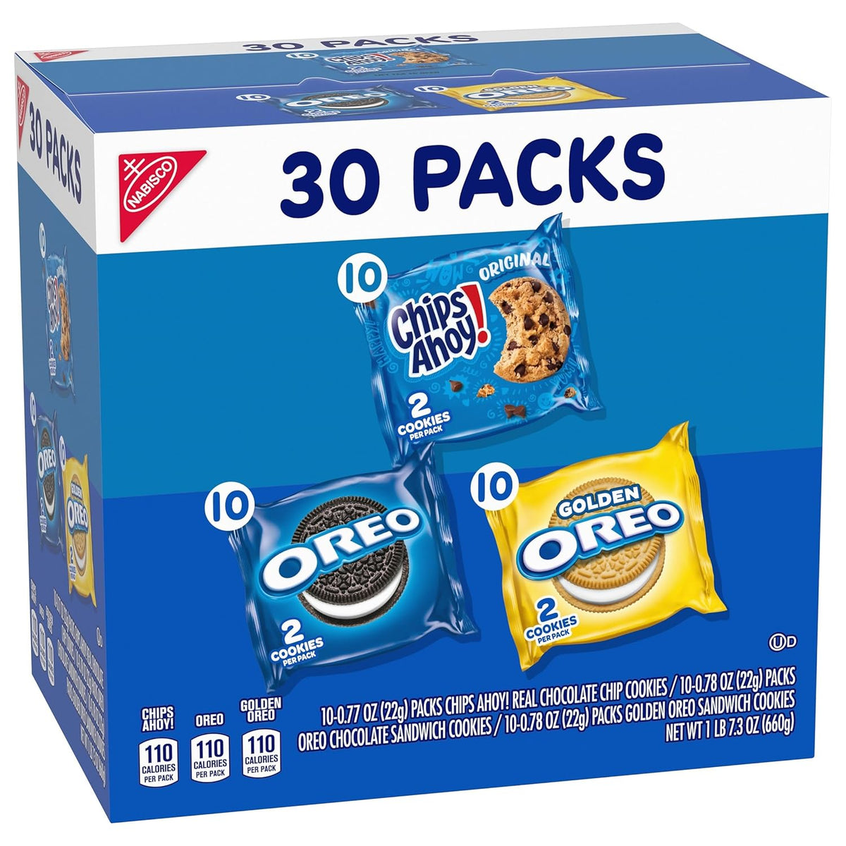 Nabisco Sweet Treats Cookie Variety Pack – Easter Basket Filler Cookies for Kids and Adults, 30 Individually Wrapped Packs