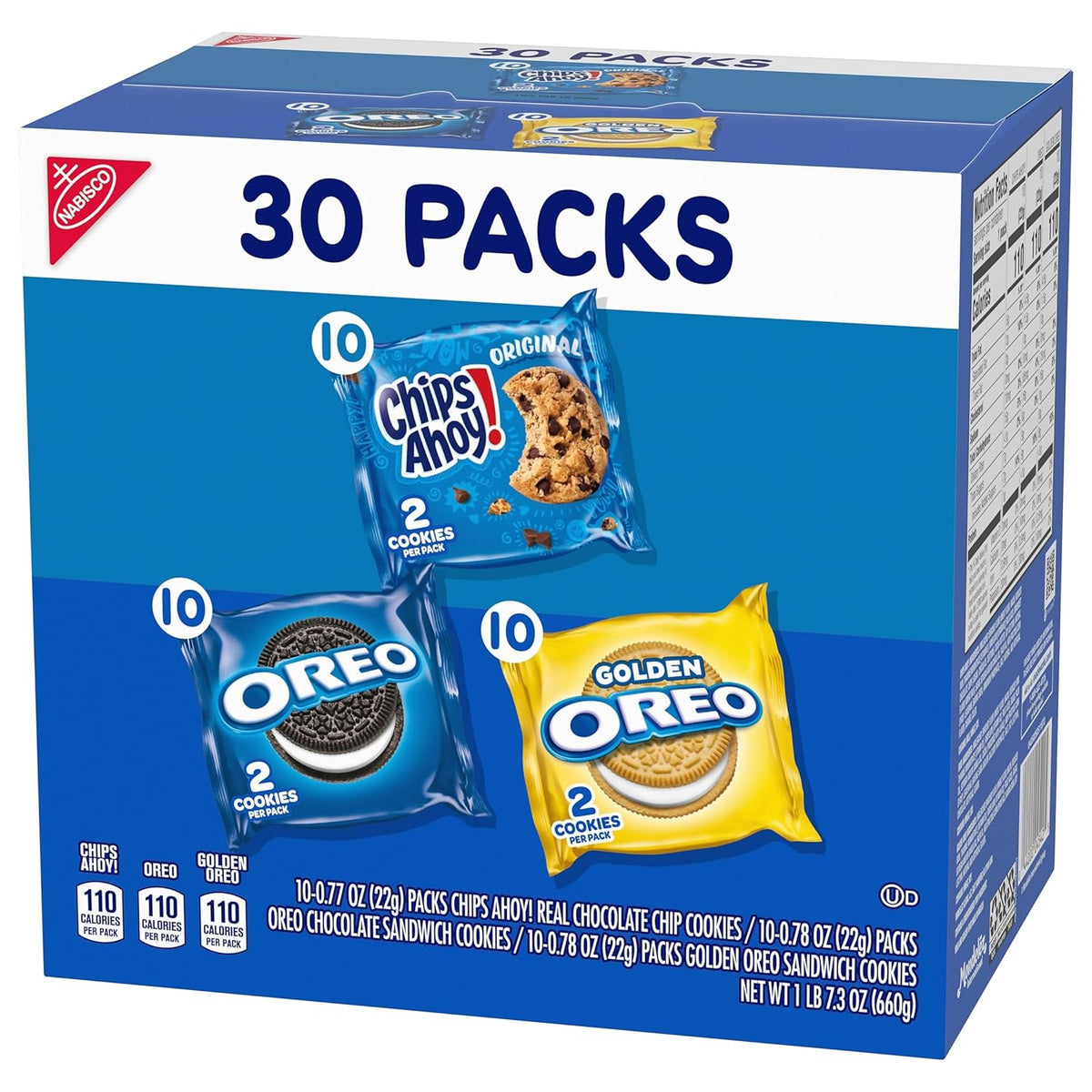 Nabisco Sweet Treats Cookie Variety Pack – Easter Basket Filler Cookies for Kids and Adults, 30 Individually Wrapped Packs