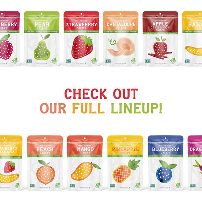 Nature's Turn Freeze-Dried Sour Kiwi Crisps – Guilt-Free Desk Snack for Clean Eating, 6 Single-Serve Bags