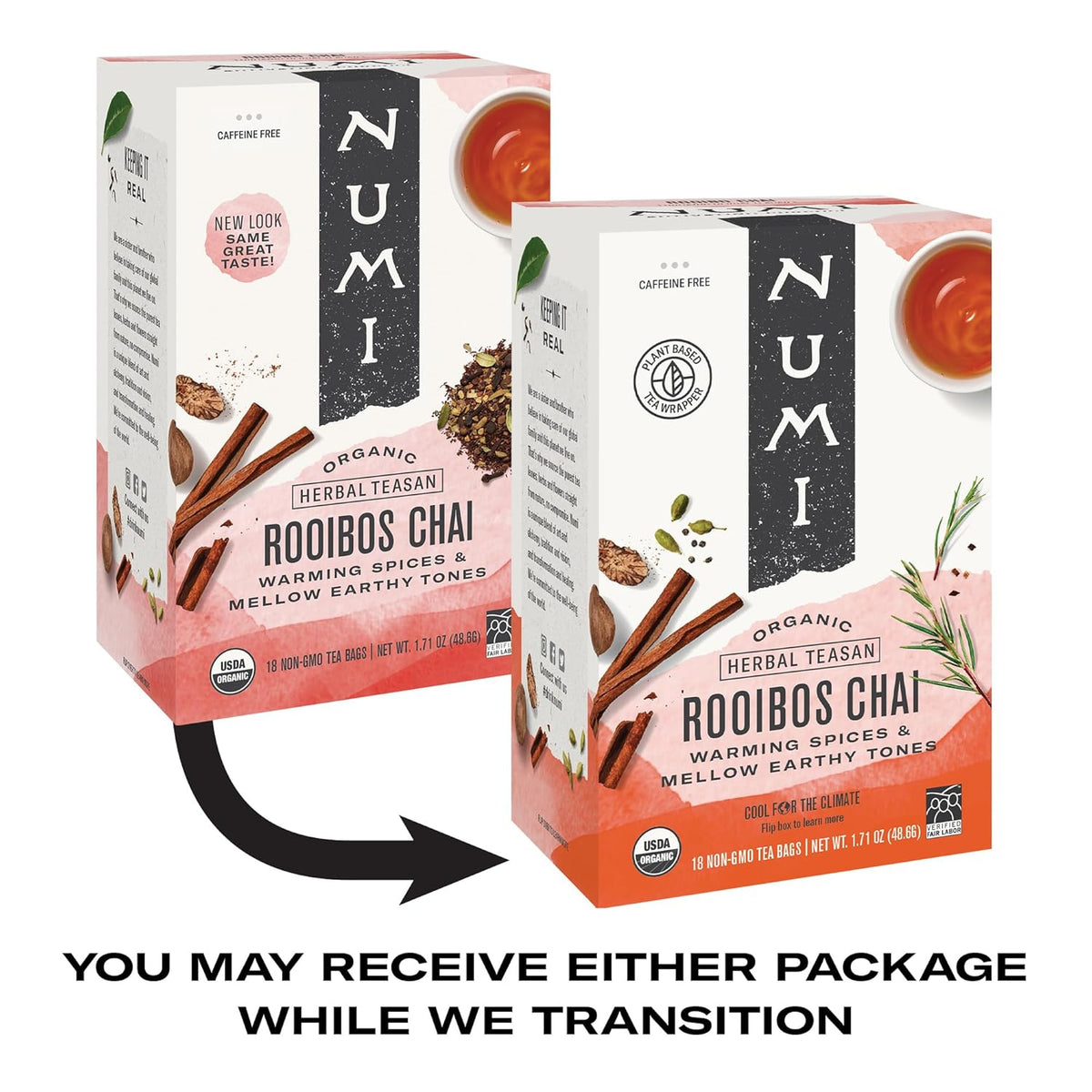 Numi Organic Rooibos Chai Tea – Gentle Ginger and Cinnamon Brew for Daily Digestion Support and Wellness Routine