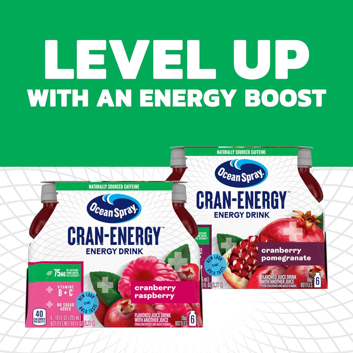 Ocean Spray® Cran-Energy™ Cranberry Raspberry Natural Energy Drink – No High Fructose Corn Syrup Formula for Parents Seeking Better-For-Kids Options
